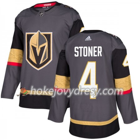 Pánské Hokejový Dres Vegas Golden Knights Clayton Stoner 4 Adidas 2017-2018 Šedá Authentic